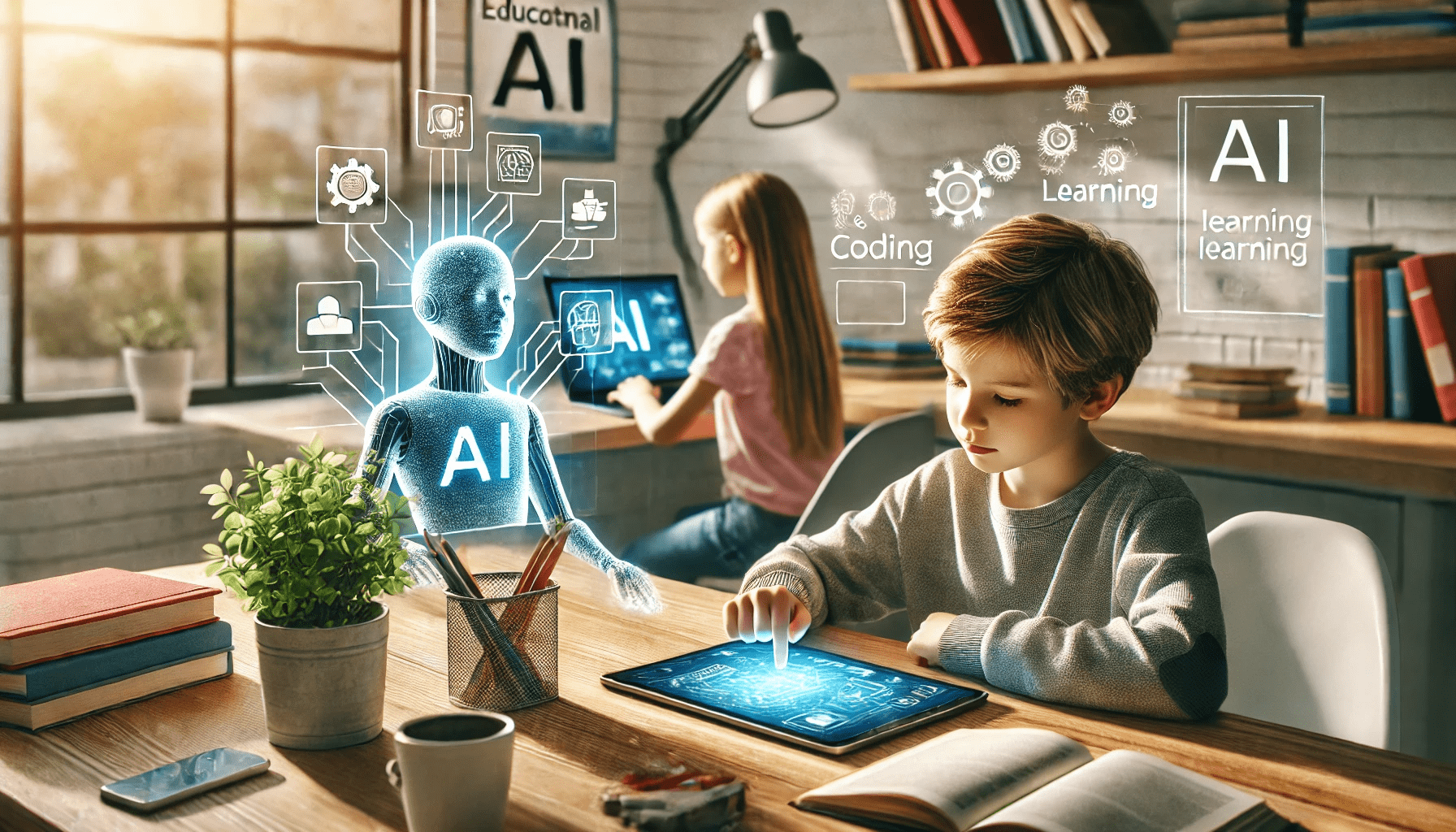 Abstract representation of AI in education tools