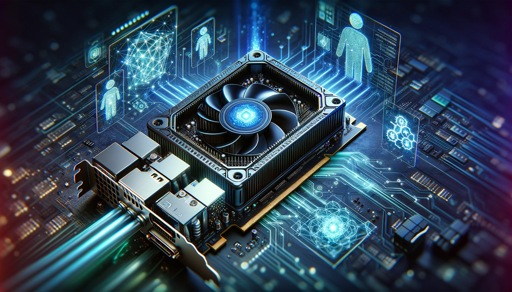 GPU cluster powering AI computations